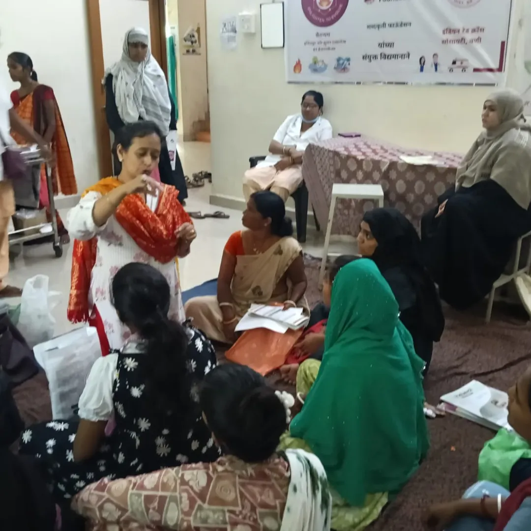 Healthcare professional explaining