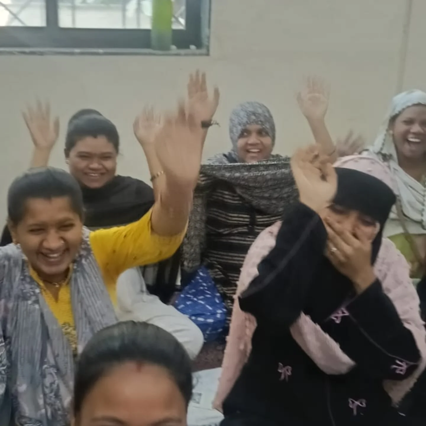 Mothers smiling after session